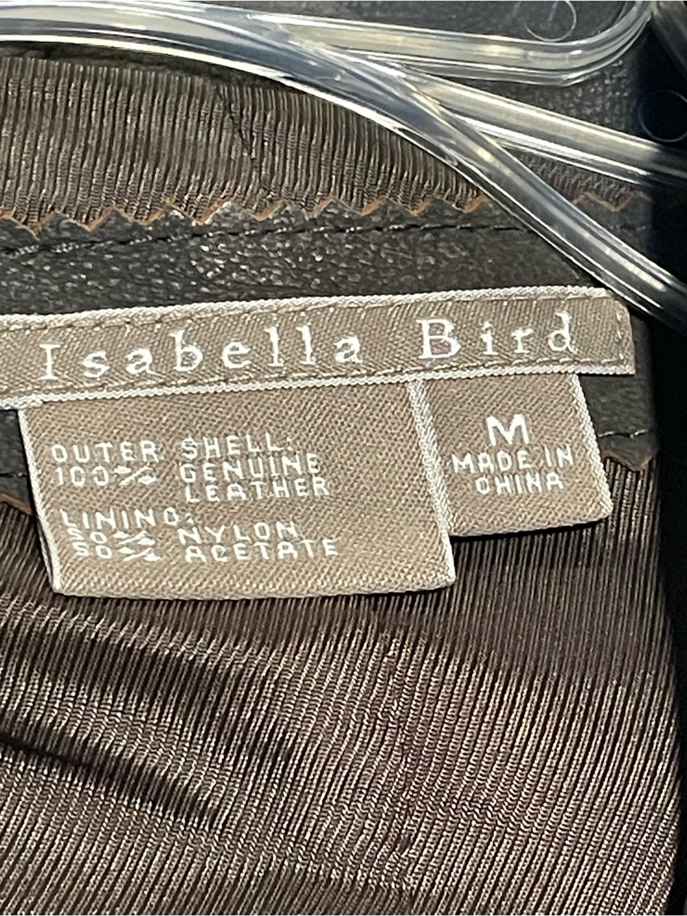 Vintage 90s Isabella Bird Sz M Mid-length Med-Dark Brown Genuine Leather Coat - Picture 7 of 11